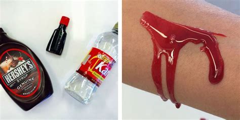 how to make fake blood for clothes|homemade blood makeup.